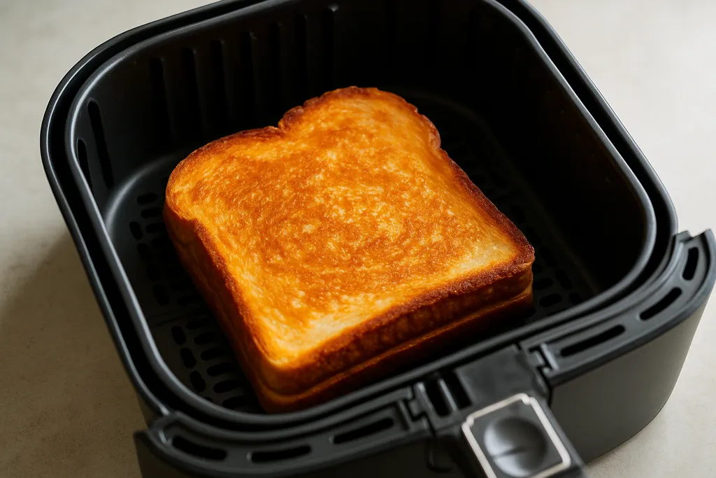 Air Fryer Grilled Cheese served hot