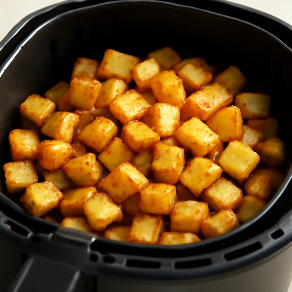 Air Fryer Home Fries served hot