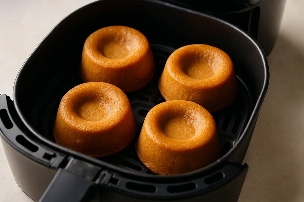 Air Fryer Lava Cakes served hot
