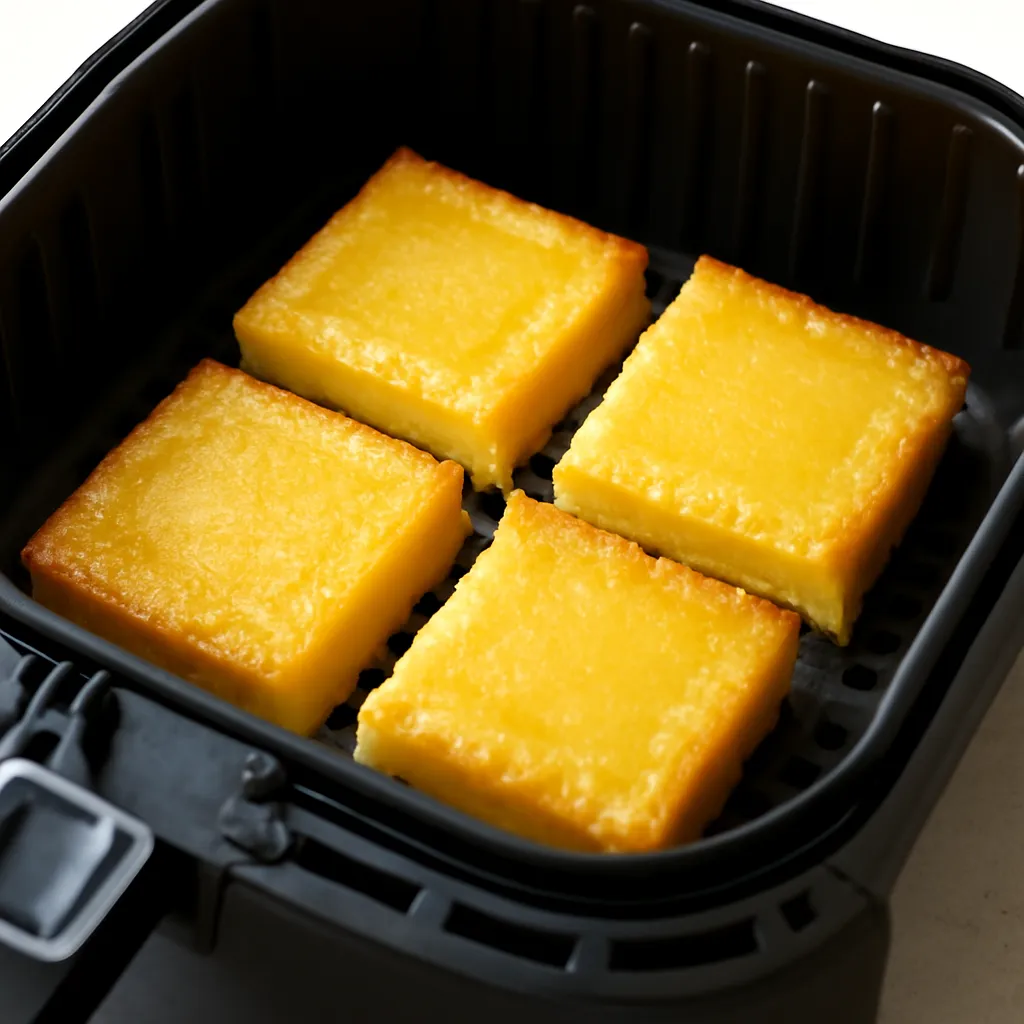 Air Fryer Lemon Bars served hot