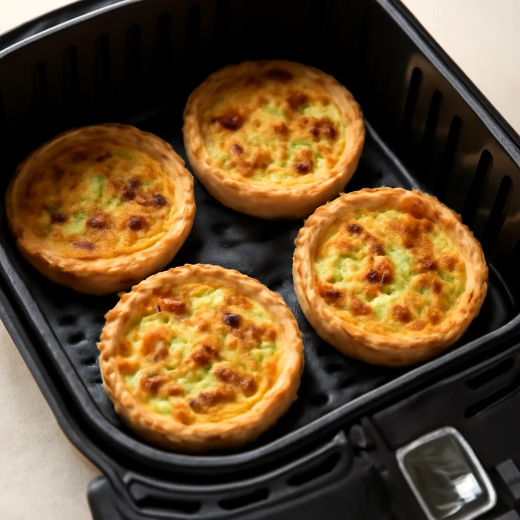 Air Fryer Mini Quiche served hot