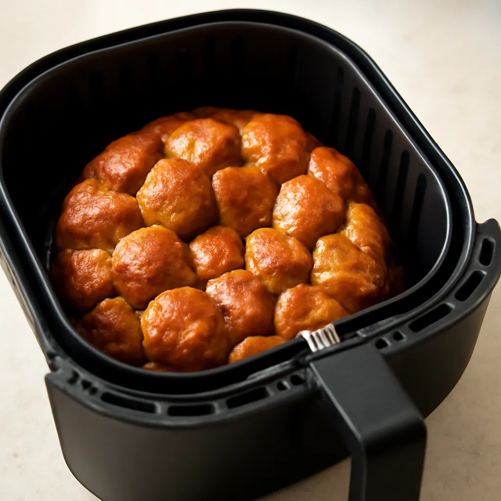 Air Fryer Monkey Bread served hot