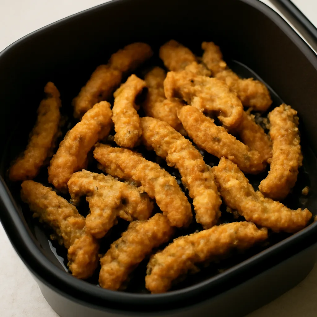 Air Fryer Mushroom Fries served hot