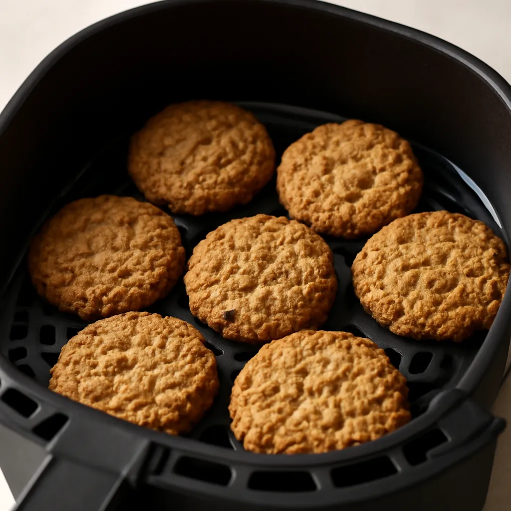 Air Fryer Oatmeal Cookies served hot
