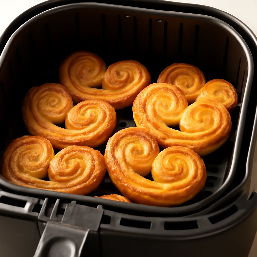 Air Fryer Palmiers served hot
