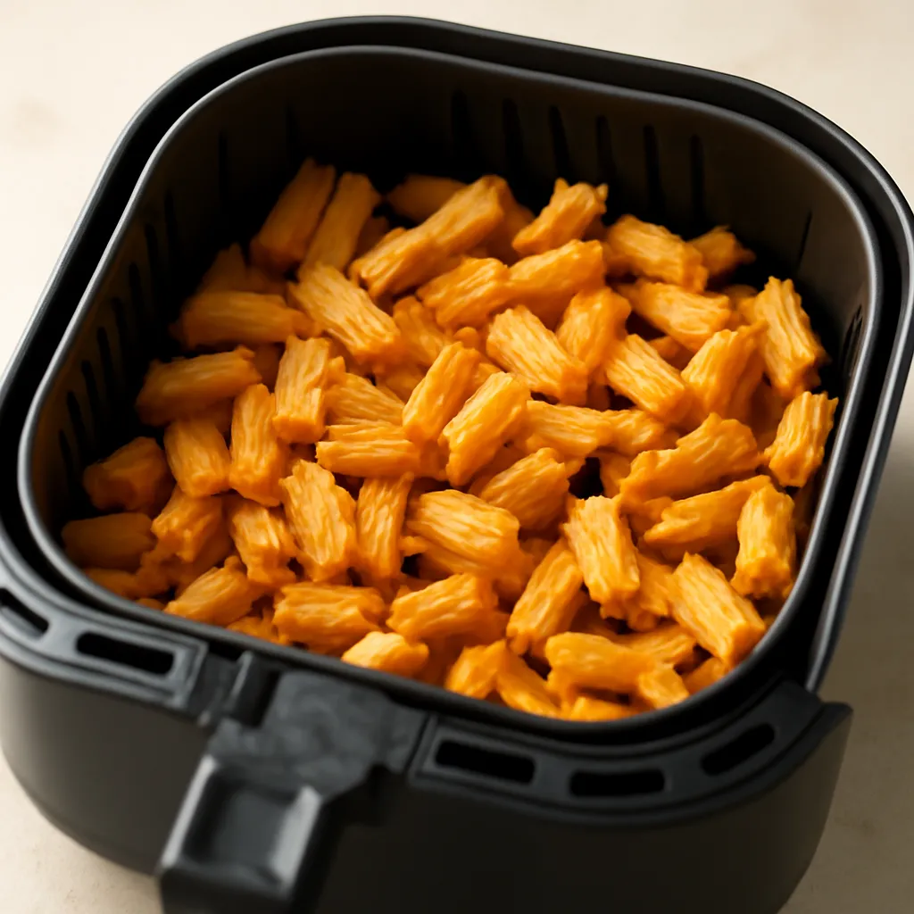 Air Fryer Pasta Chips served hot