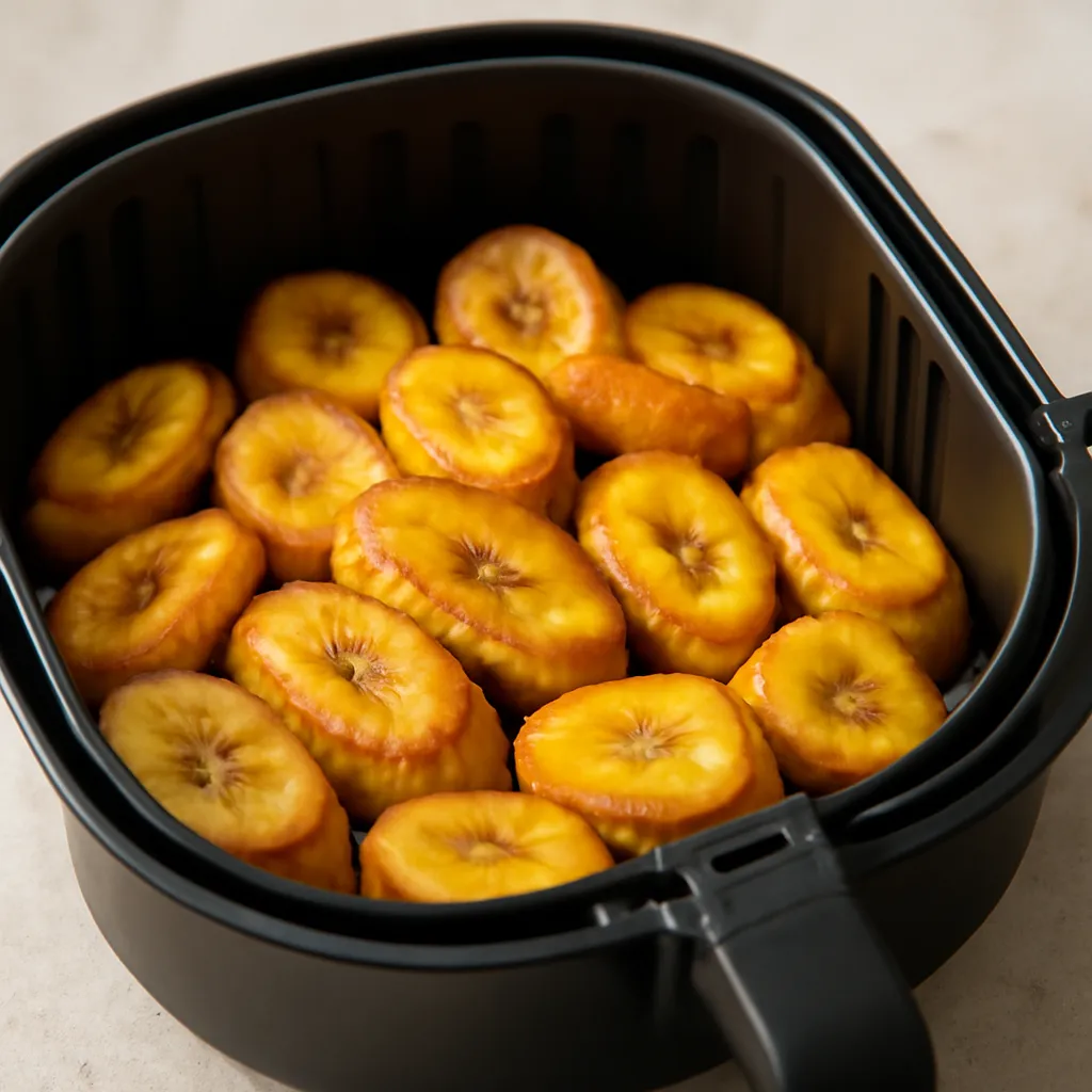 Air Fryer Plantains served hot