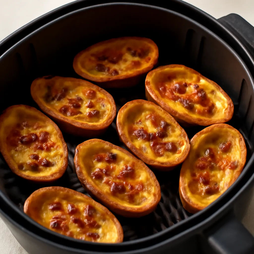 Air Fryer Potato Skins served hot