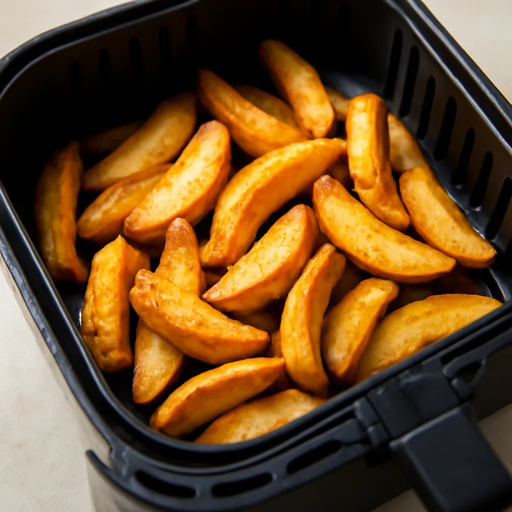 Air Fryer Potato Wedges served hot