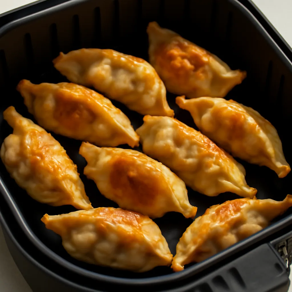 Air Fryer Potstickers served hot
