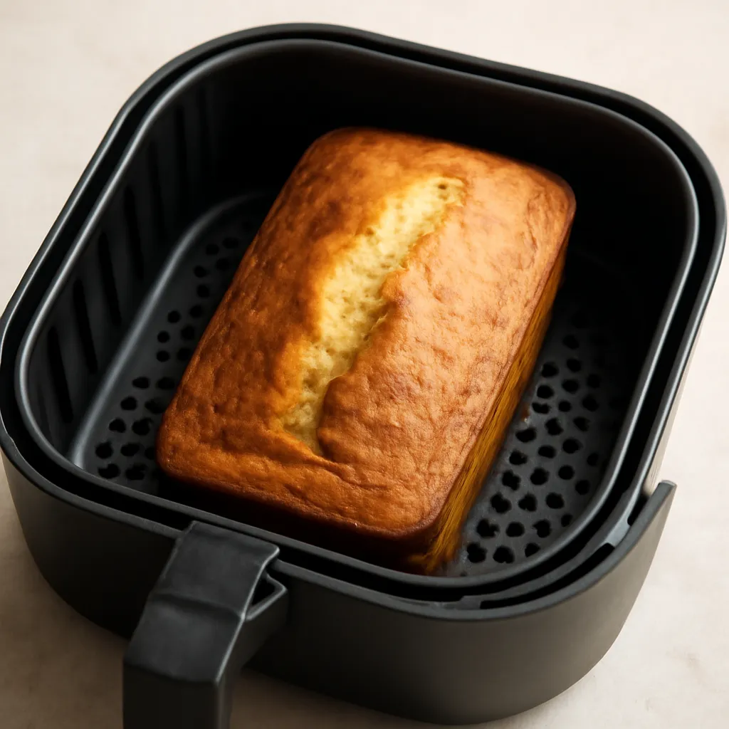 Air Fryer Pound Cake served hot