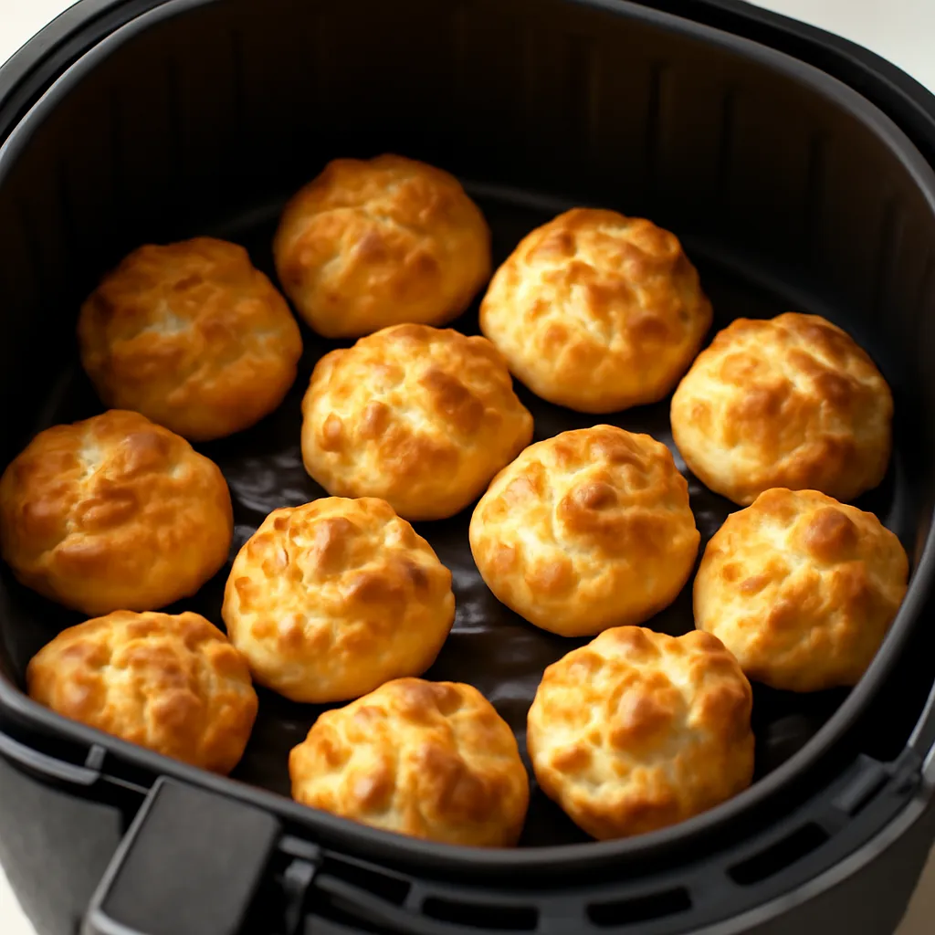 Air Fryer Profiteroles served hot