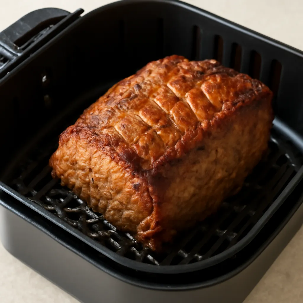 Air Fryer Roast Beef served hot