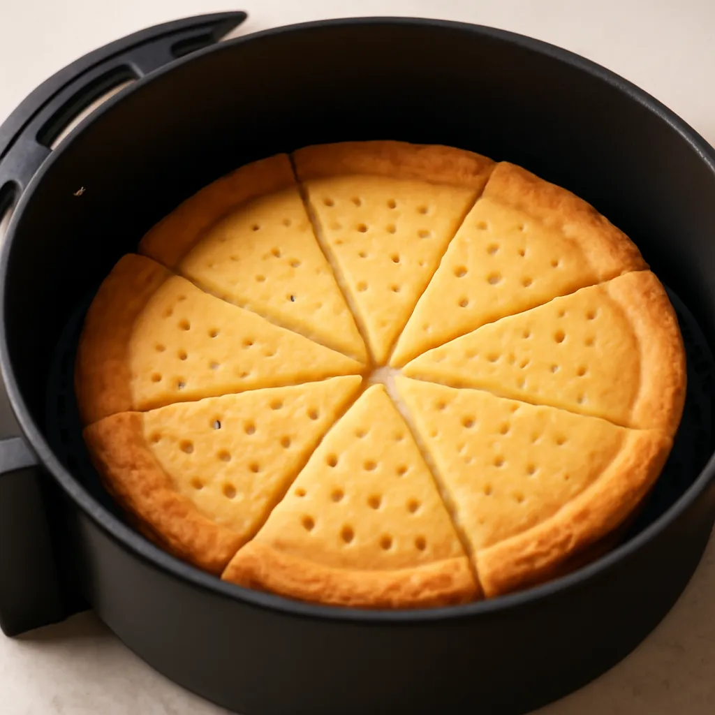 Air Fryer Shortbread served hot