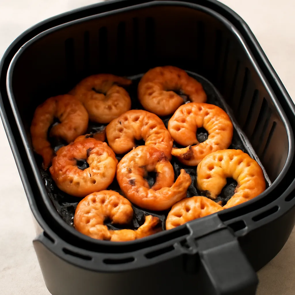 Air Fryer Shrimp served hot