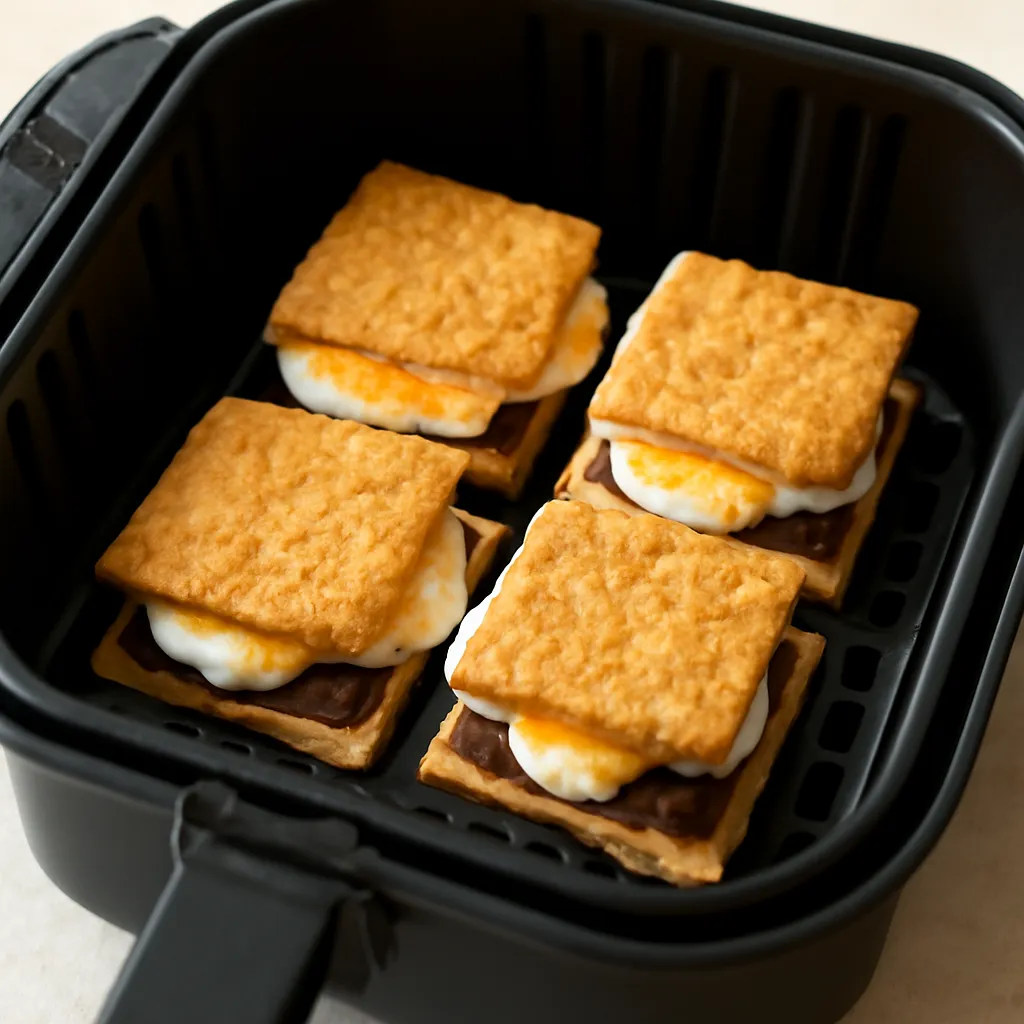Air Fryer S’mores served hot