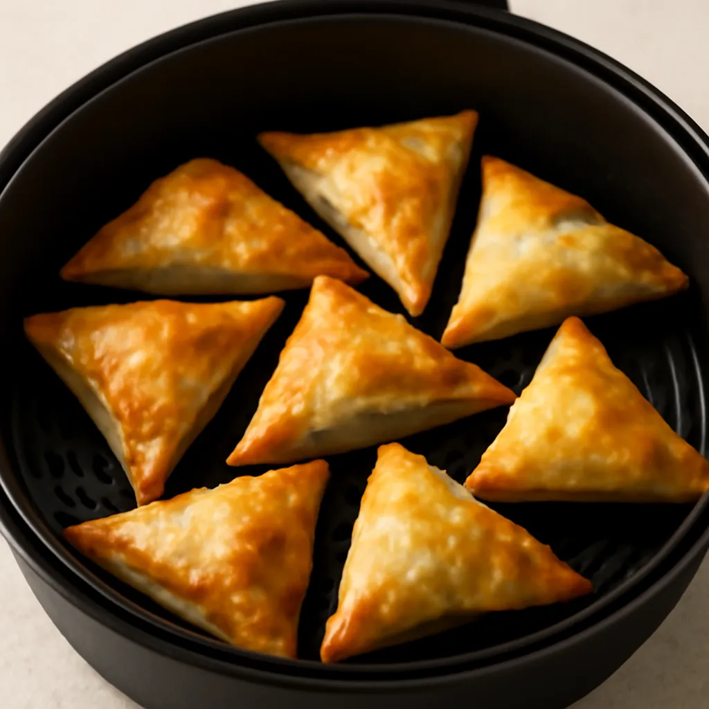 Air Fryer Spanakopita served hot