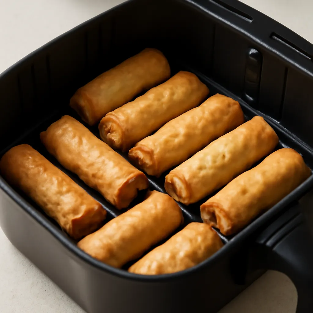 Air Fryer Spring Roll Bowls served hot