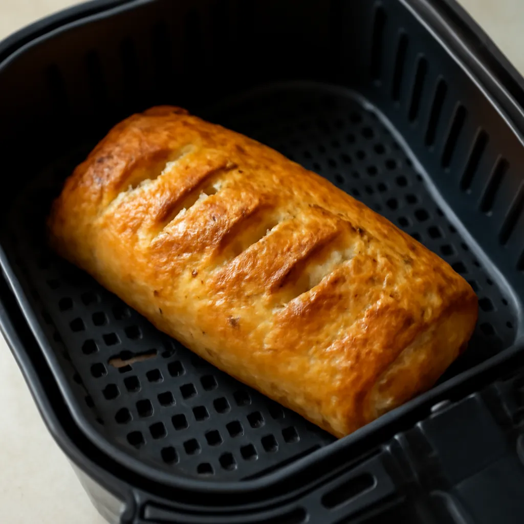Air Fryer Stromboli served hot