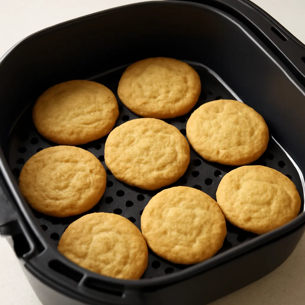 Air Fryer Sugar Cookies served hot