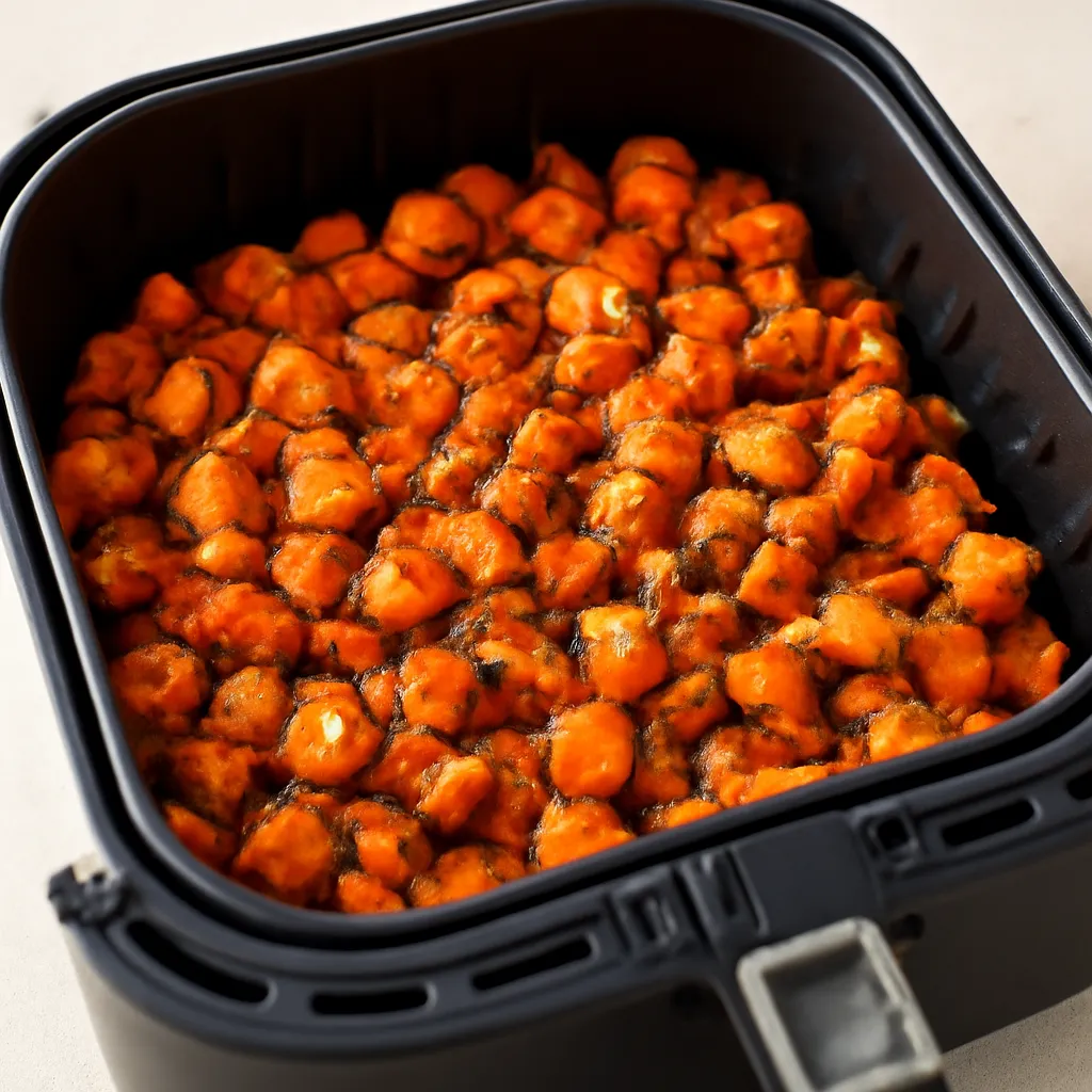 Air Fryer Sweet Potato Hash served hot