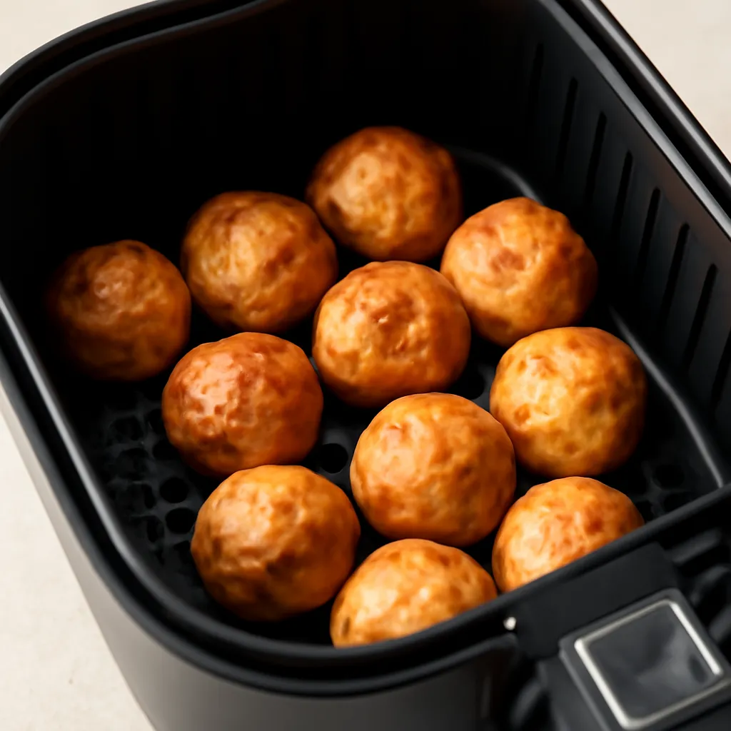 Air Fryer Takoyaki served hot