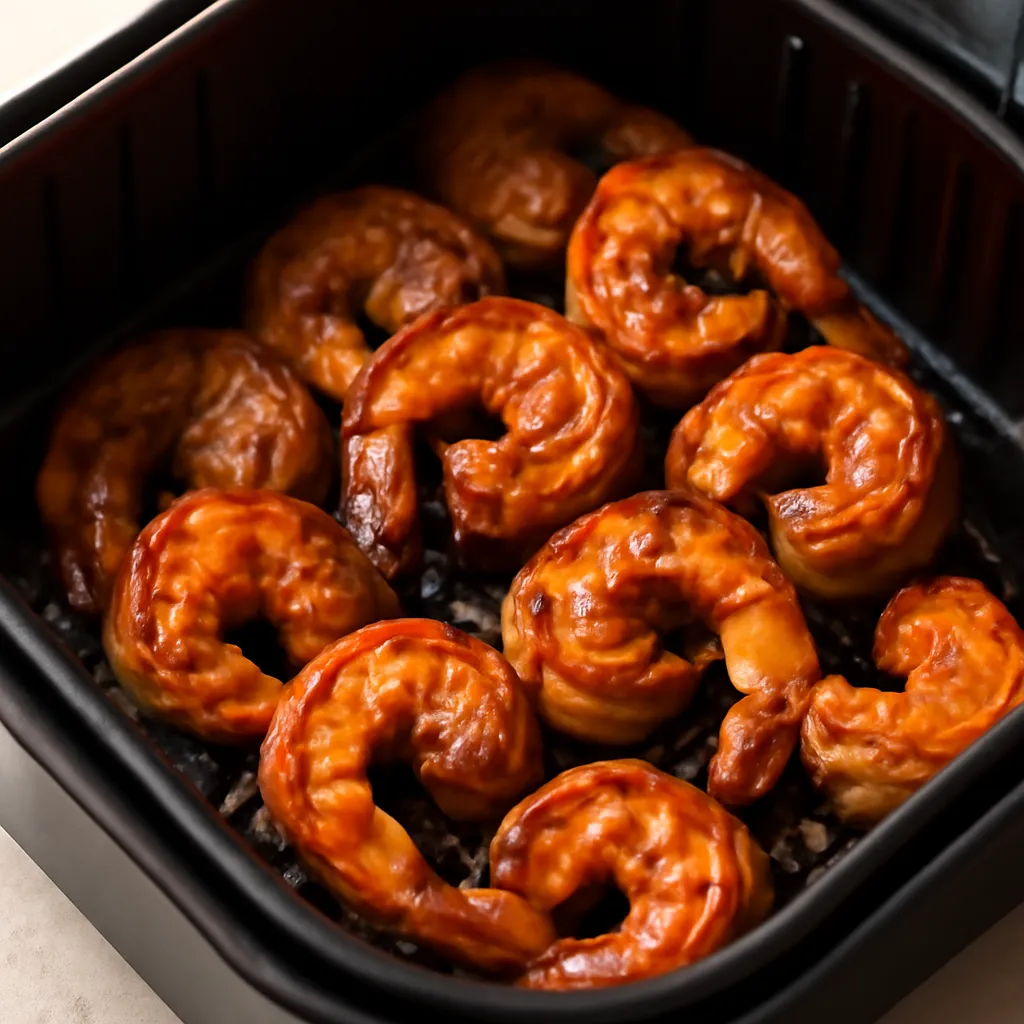 Air Fryer Teriyaki Shrimp served hot