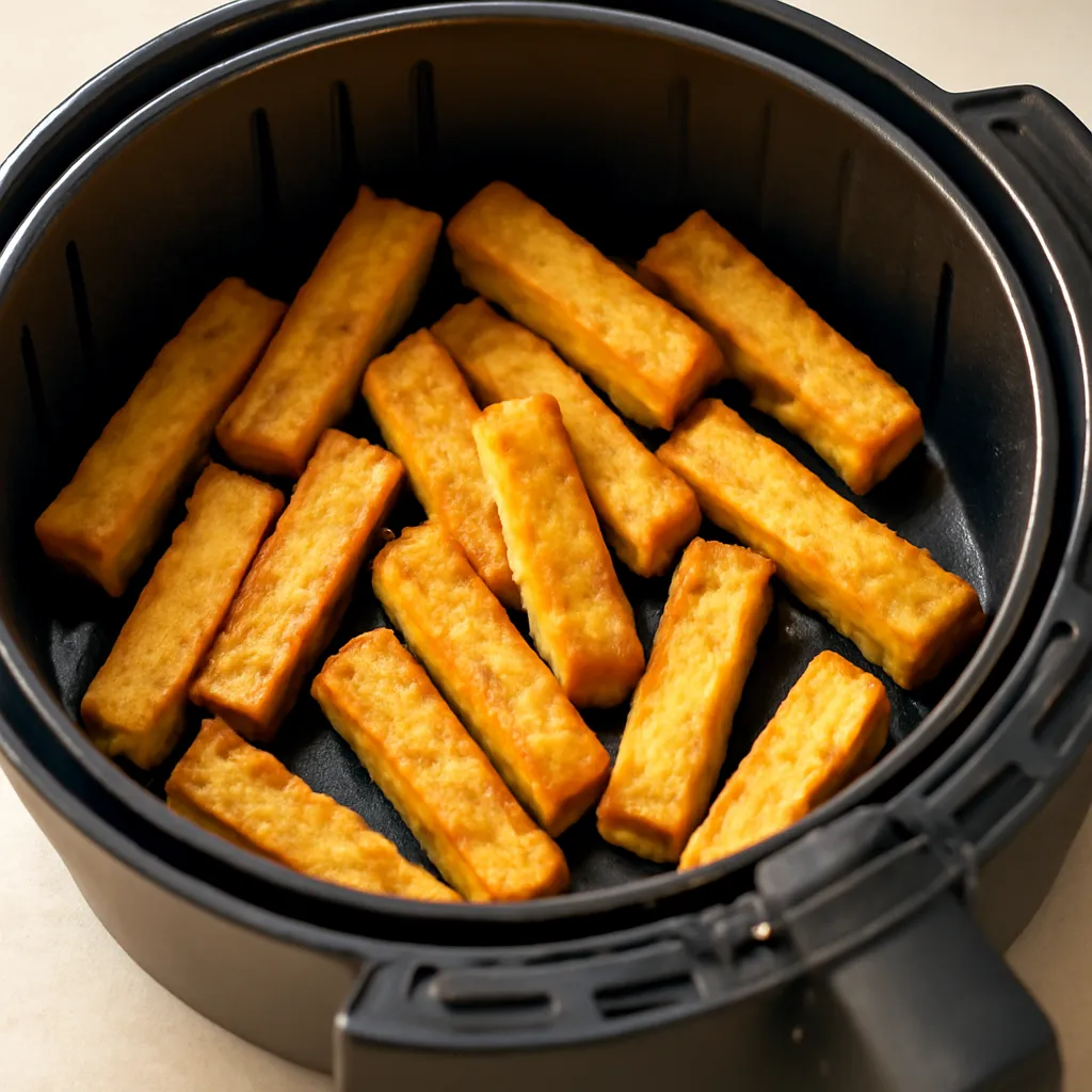 Air Fryer Tofu Fries served hot