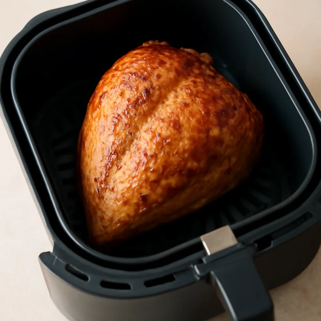 Air Fryer Turkey Crown served hot