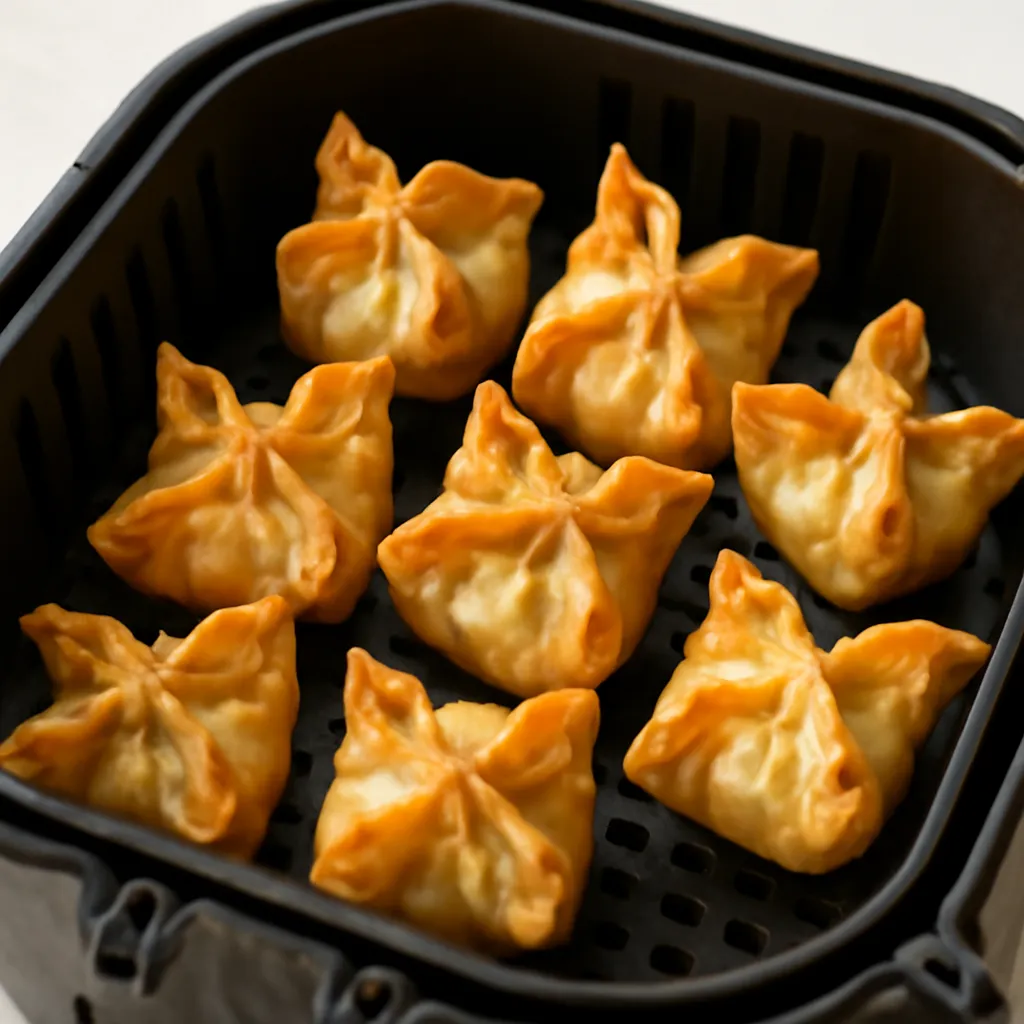 Air Fryer Wontons served hot