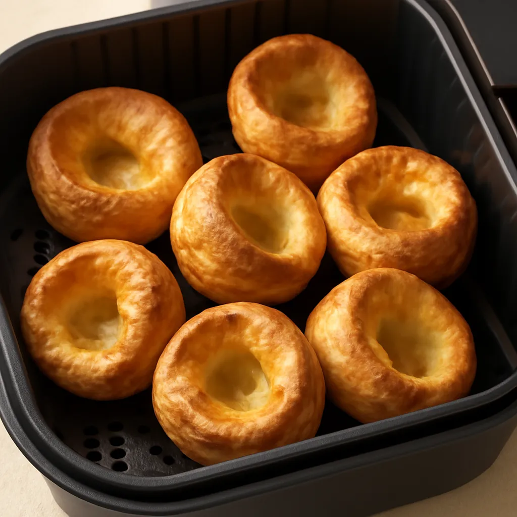 Air Fryer Yorkshire Puddings served hot