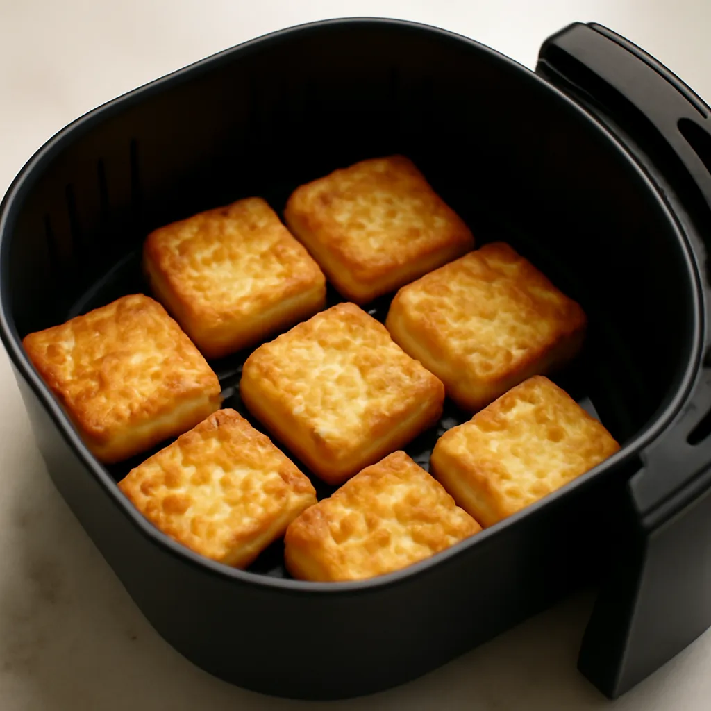 Cheese cooked in the air fryer