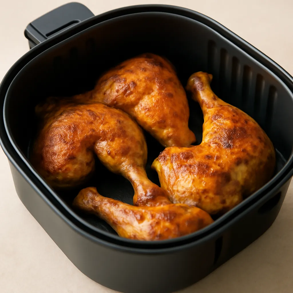 Reheated cooked chicken in the air fryer