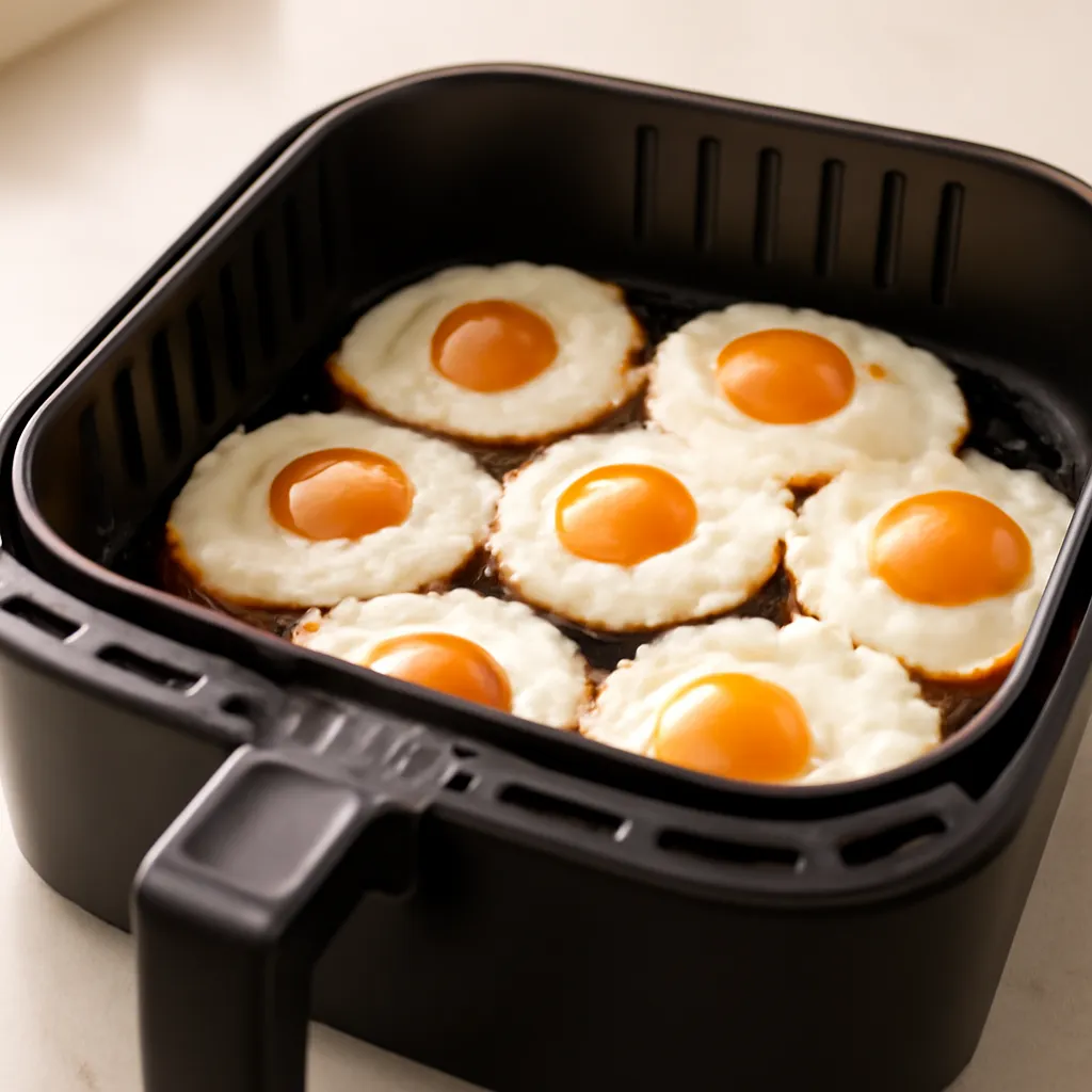 Eggs cooked in the air fryer