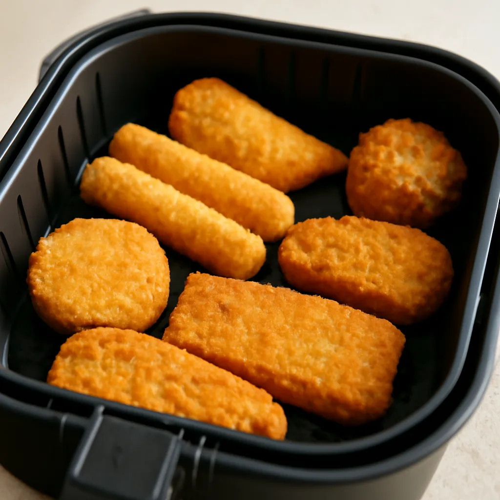 Frozen Food cooked in the air fryer