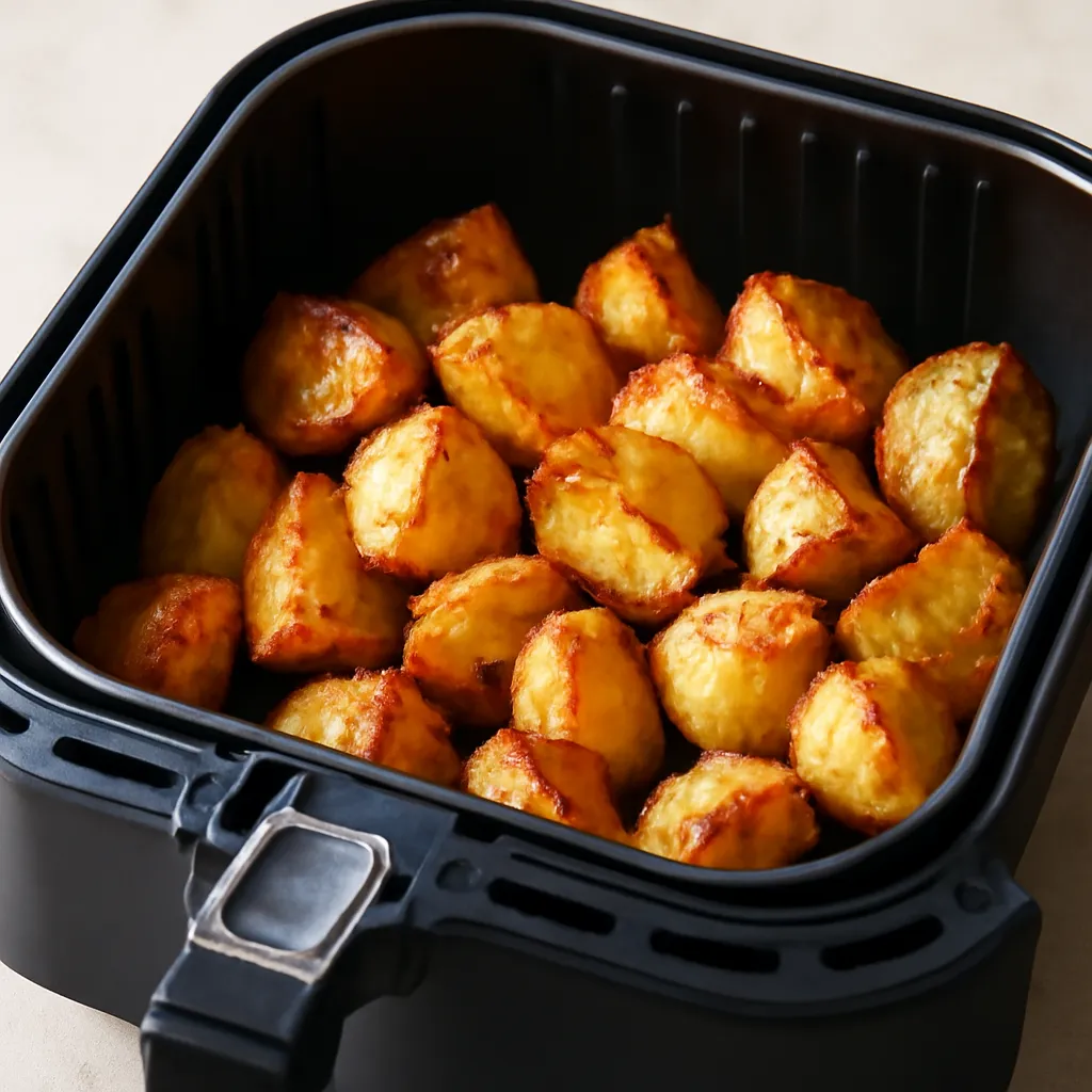 Reheated roast potatoes in the air fryer