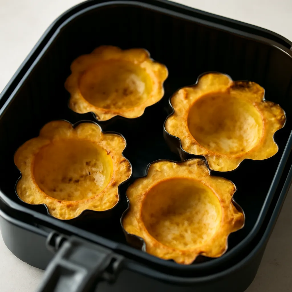 Illustration of Air Fryer Acorn Squash (not a photograph of a cooked batch)