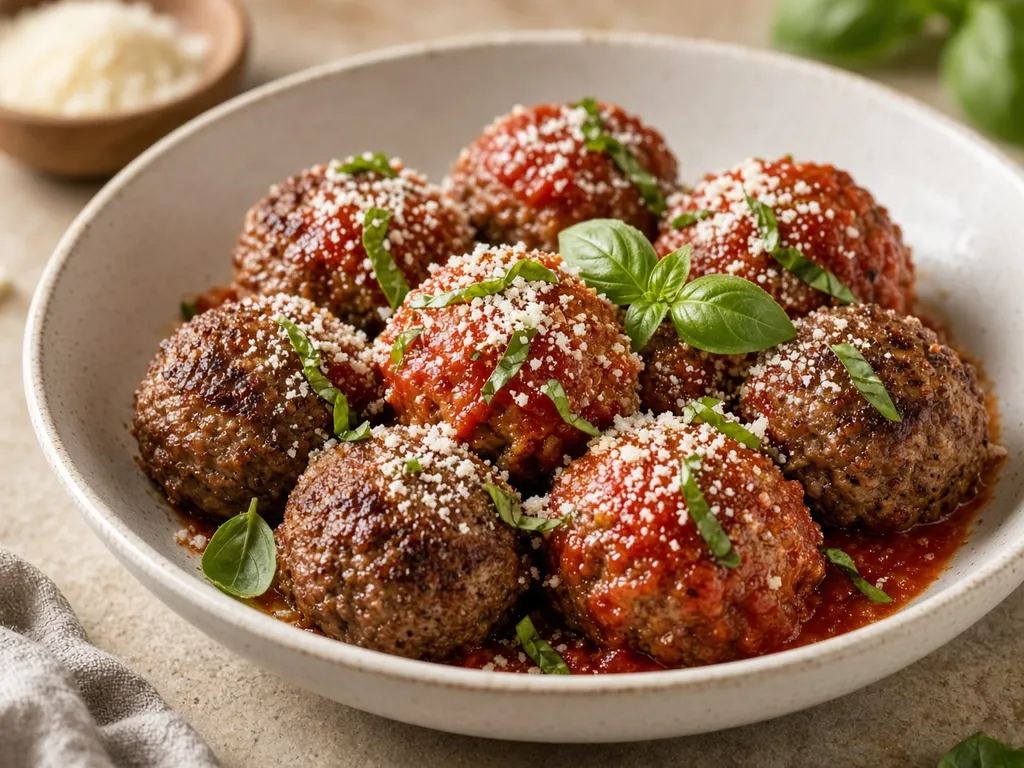 Illustration of Air Fryer Meatballs (not a photograph of a cooked batch)